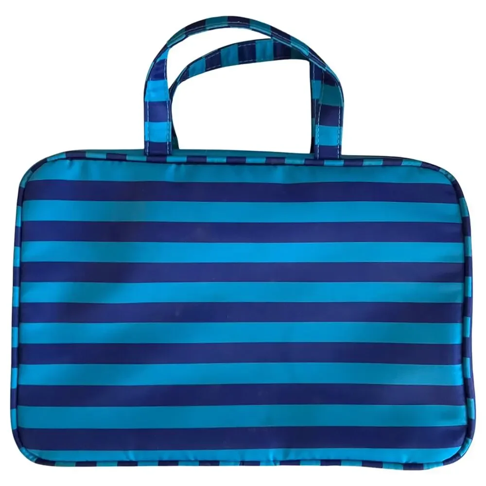 Kestrel Blue Striped Trabvel Toiletry Bag Set